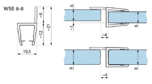 BUDRIO h formos tarpinė su, minkšta kojele L-2,5m, 6-8mm