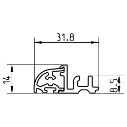 Nuolašas Tipas DSII, MD I sidabrinis, L-6000mm., ( pak. 1 kopl. 2vnt 6m.)  BKV, ROTO