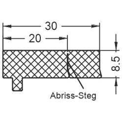 TD 8/30-20 užpildas slenksčiui WESER,  1m. Gutmann