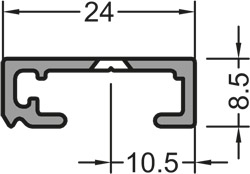 WBS-FLÜGEL 9.8878 BLANK, Al. profilis, 6m. MIRA, Gutmann