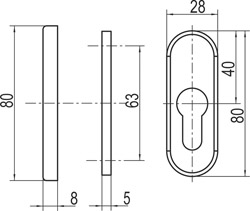 PLF cilindro uždengimas R01.1(vidus) sidabrinis