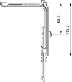 MM kampinė jungtis prie žirklių 1 i.s. FFH 750-2800 MACO