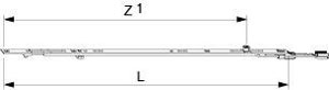 MM vidur. užraktas 1280V prailginamas 470mm (801-1280)., MACO