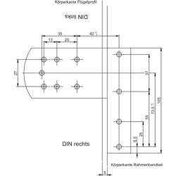 Durų vyris PS27 17-20,5 105-42  RAL9016 baltas ROTO