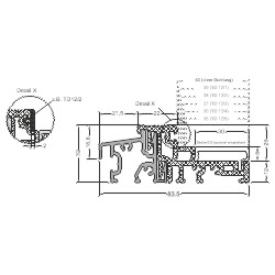 WESER84/32-TI EV1, Aliuminio slenkstis 84mm, (pak.30m.), Gutmann