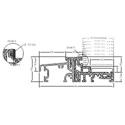Aliuminio slenkstis 96mm, WESER96/32-TI EV1, pak., 30m.