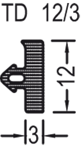 TD12-3, Tarpinė al. slenksčiui, pak., 120m.