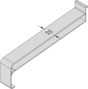 KF250/70RS WEISS PVC antgalis palangei, dešinė, 70mm baltas, (pak. 25 vnt), Gutmann
